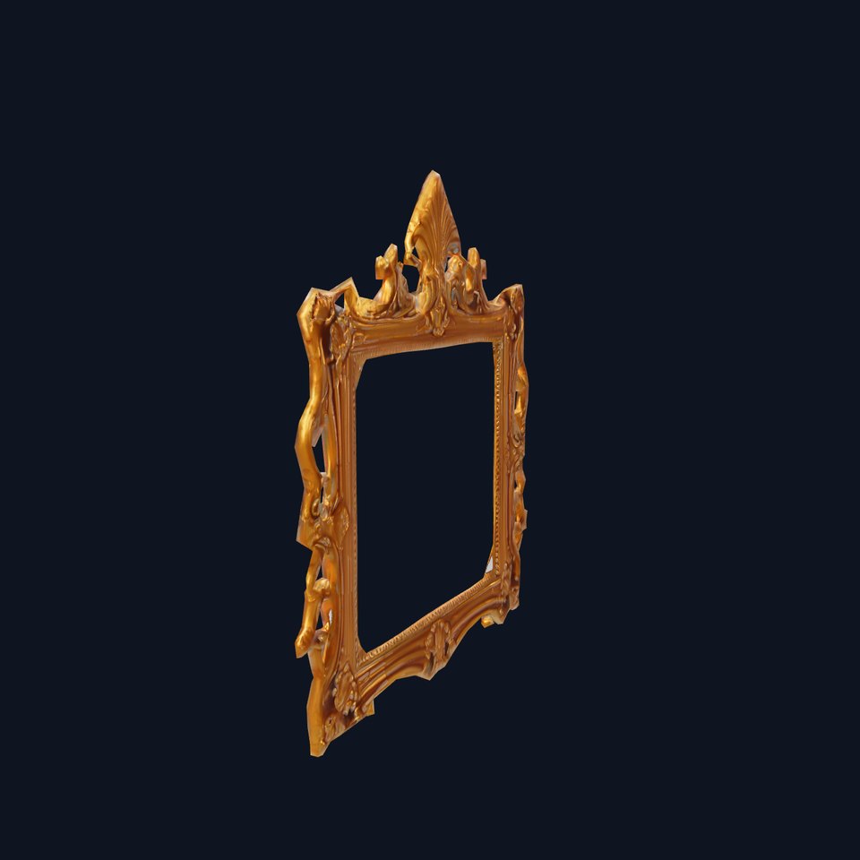 Baroque Gold Ornate Frame model pack